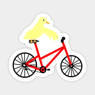 Duck On A Red Bicycle Sticker